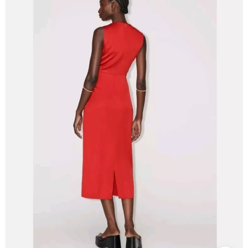 Zara satin effect midi dress - Picture 2 of 7